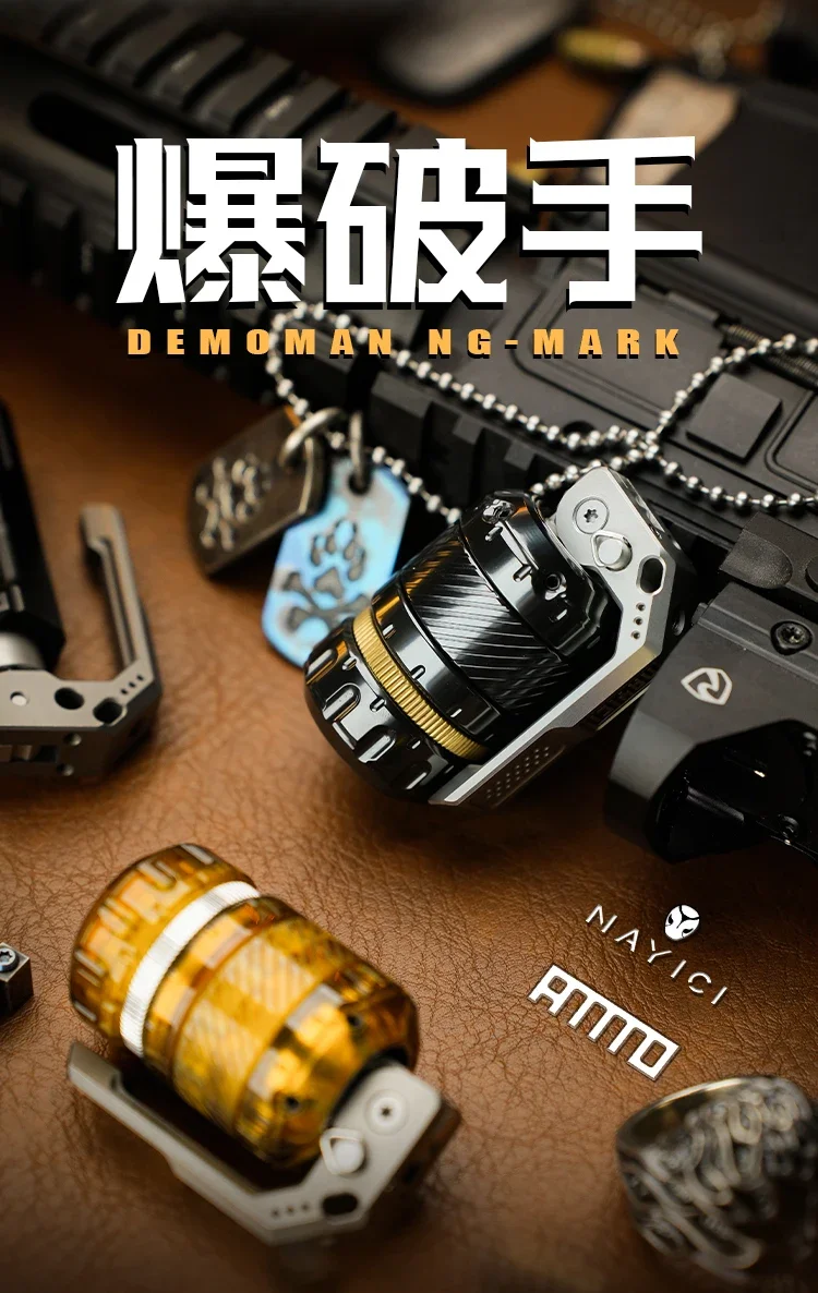Nayici Demoman Machinery Slider Toy EDC Fidget Spinner