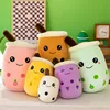 22-70cm Giant Size Bubble Tea Plushies Squishy Milk Tea Boba Pillow Peluche Ice Cream Fruits Juice Drink Bottle Prop Decor Gift 2