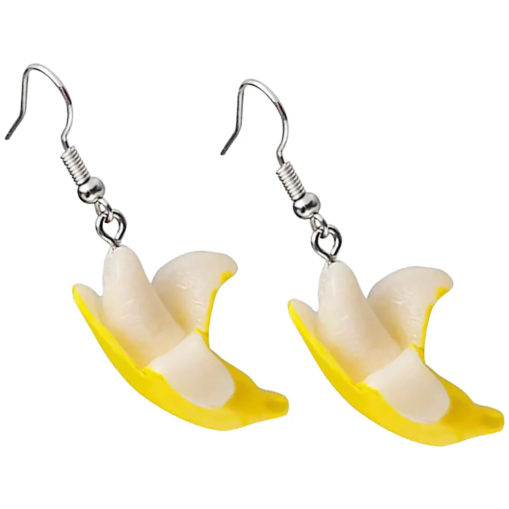 

1 Pair Fruit Dangle Earrings Banana Ear Drop Earrings Banana Ear Jewelry Earrings