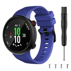 Silicone Smartwatch Protective Wristband Strap and Case Accessories for Forerunner 45 (Royal blue)