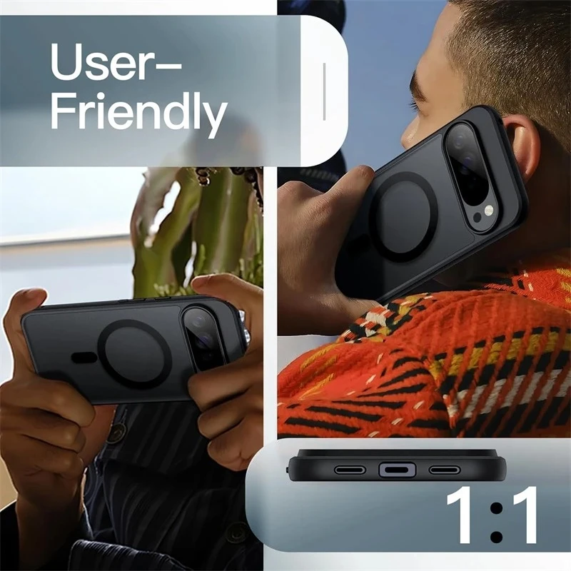 Translucent Matte Magnetic Shockproof Phone Case