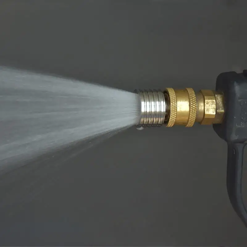 High Pressure Wash Water Gun Garden Watering Shower Tool Sprayer Nozzle Adaptor Stainless Steel 3
