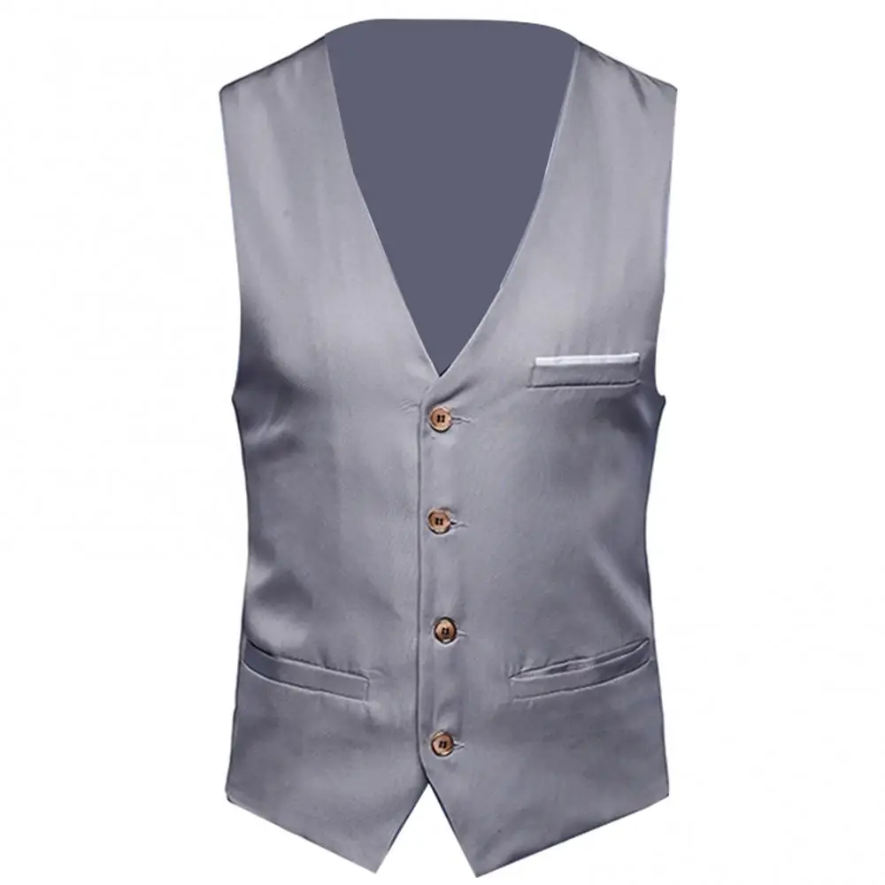 Description Picture 5 of itemDress Vests For Men Slim Fits Mens Suit Vest Male Waistcoat Gilet Homme Casual Sleeveless Formal Business Vest chaleco hombre