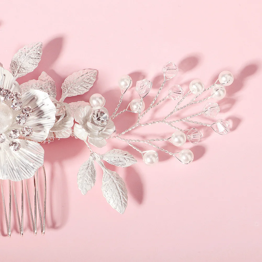S2c09b24374b440d68200f13bdb2a94a29 Bridal Wedding Hair Accessories Crystal gold Silver Color Hair Combs for Women Bride Headpiece Party Jewelry Bridesmaid Gift Mallzona