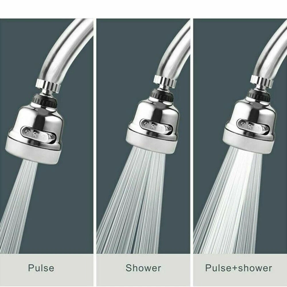 

360 Degree Rotating Faucet Movable 3 Modes Kitchen Taps Head Water Saving Nozzle Sprayer Filter Extension Tube Kitchen Accessory