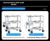 Heavy Duty Stainless Steel Tool Cart with Three Layer Toolbox and Multi-Functional Rack for Auto Repair Parts 6