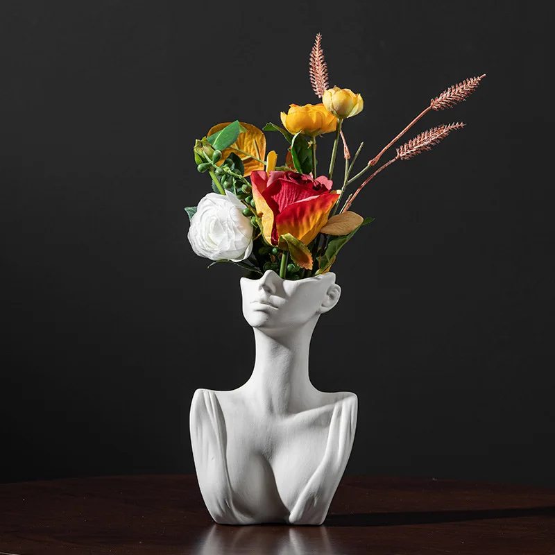 Half Face Design Flower Vase 2