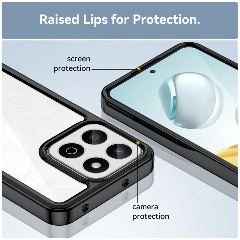 Clear Shockproof Silicone TPU Phone Case with Hard Matte Finish
