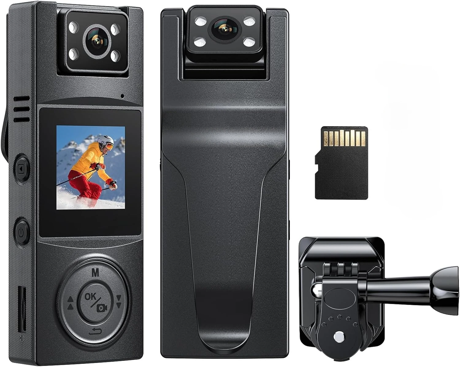 Boblov 180 °   Obrotowy Mini Obiektyw Kamery 2K Mała Kamera A23PRO Noktowizor 7Hs Rejestrator DVR z Uchwytami Samochodowymi do Kamer Rowerowych