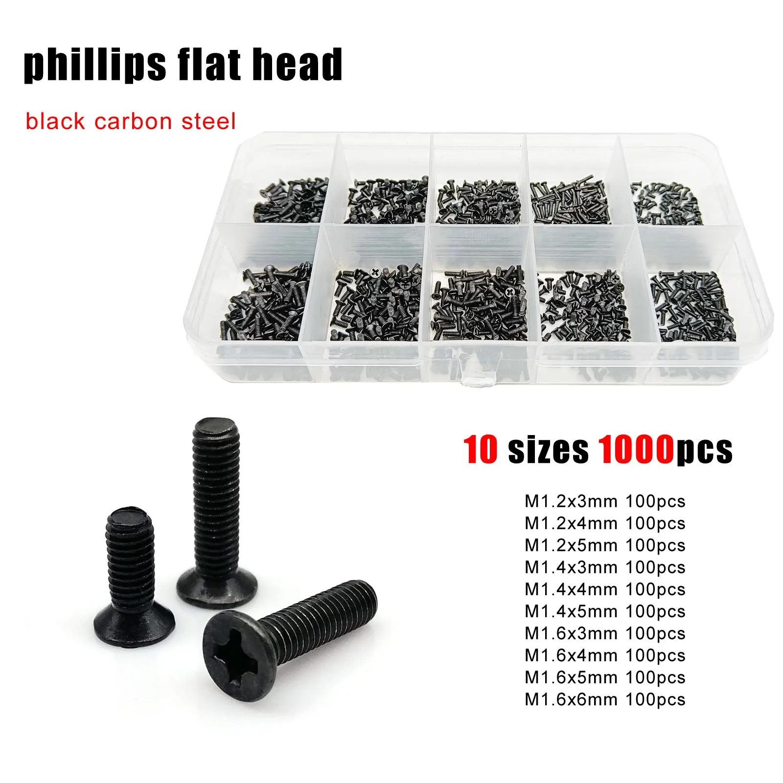 GUPEB 500/750 Pezzi M1.2 M1.4 M1.6 M2 M3 Mini Micro Phillips Thin - Foto 8