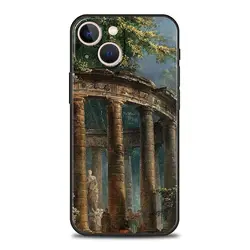 Luxury Black Soft Cover with Renaissance Art Design - iPhone 12 (A1)