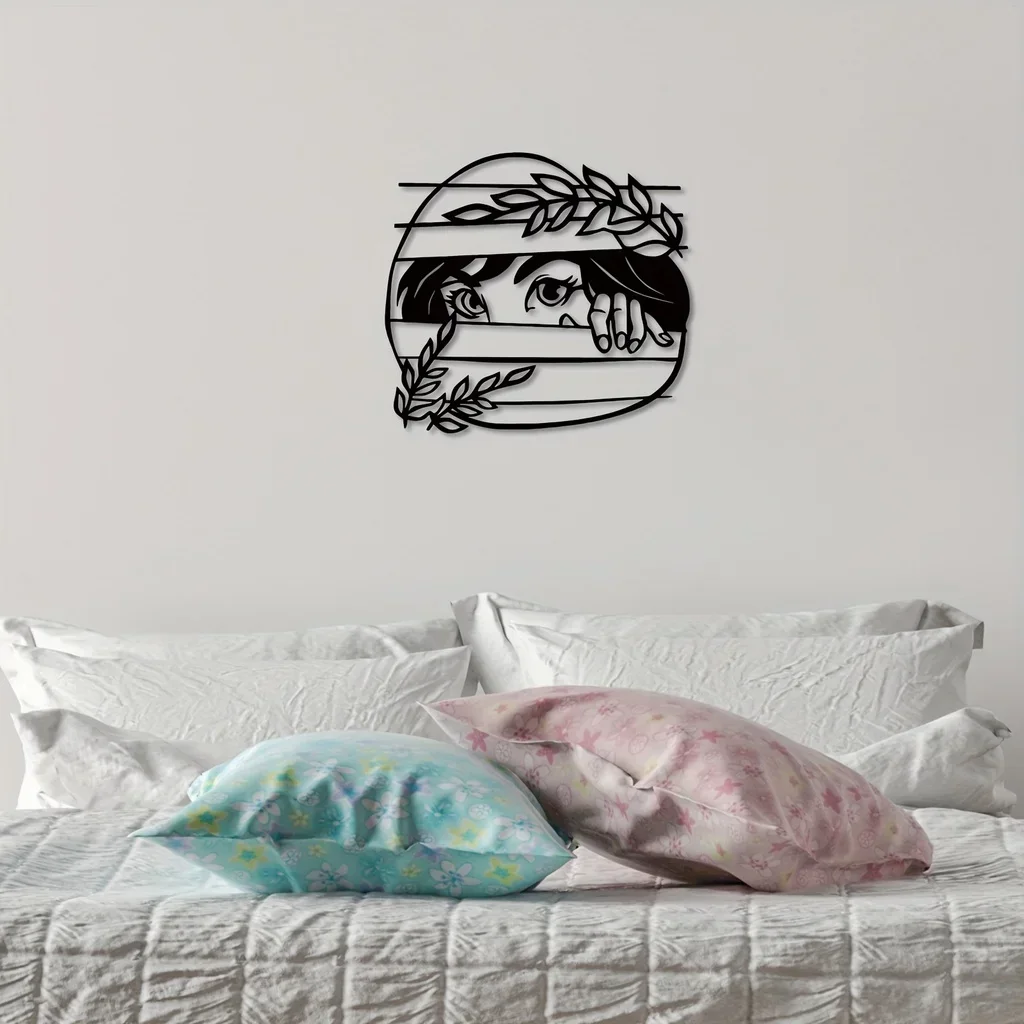 

HELLOYOUNG Peep Eyes металлический домашний декор уникальный Peeping Fairy Настенный декор табличка стальное искусство геометрический интерьер