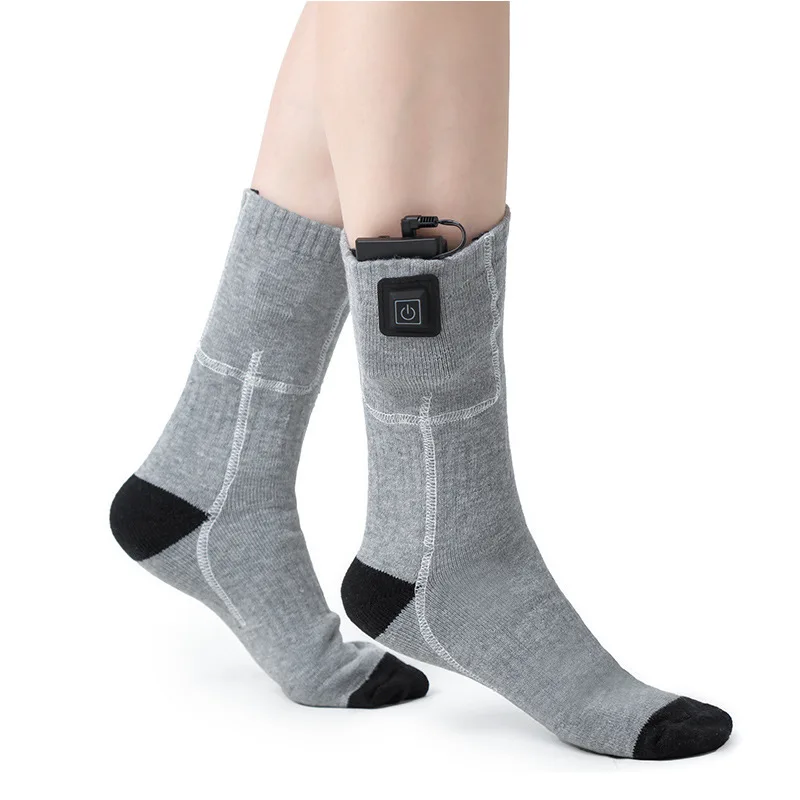 Heated Socks Electric Thermal 3-Level Temp Adjustable Winter Ski Rechargeable Warm Long Tube Men Women ModalCotton Anti-Pilling