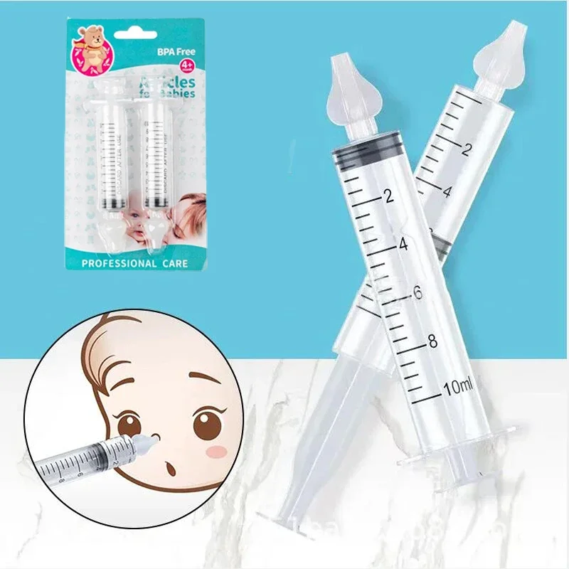 Nasal aspirator Nasal irrigator 2pcs Baby Nose Washing for Children Baby Nose Cleaner Rhinitis Nasal Washer Needle Tube 10ML Nasal Aspirator Cleaner Syringe