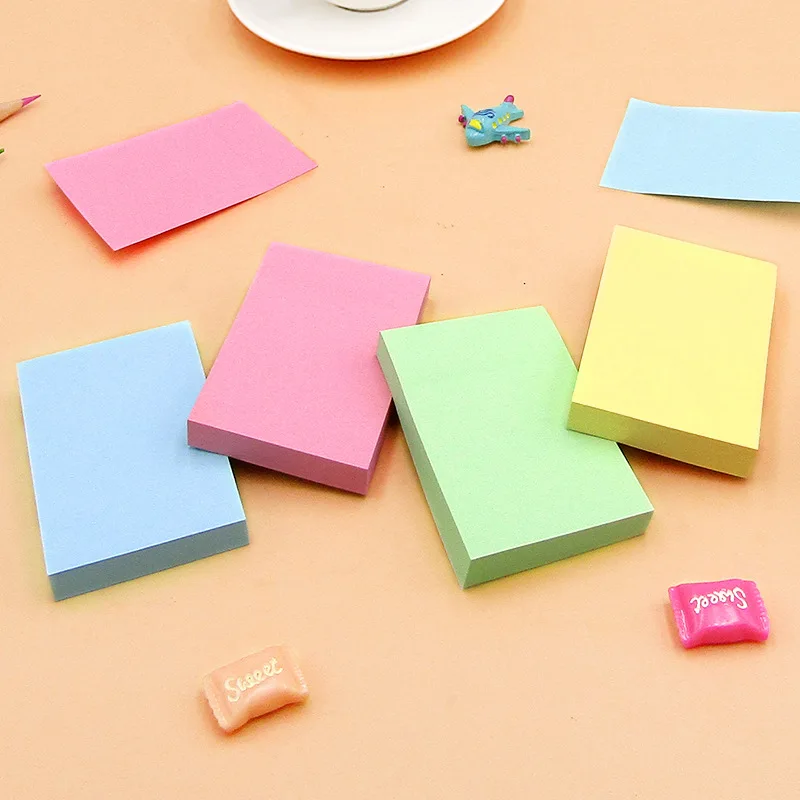 100 Sheets  Sticky notes Pads Posits Stationery Paper Stickers Posted It Memo Notepad Notebook School Office Accessories 4
