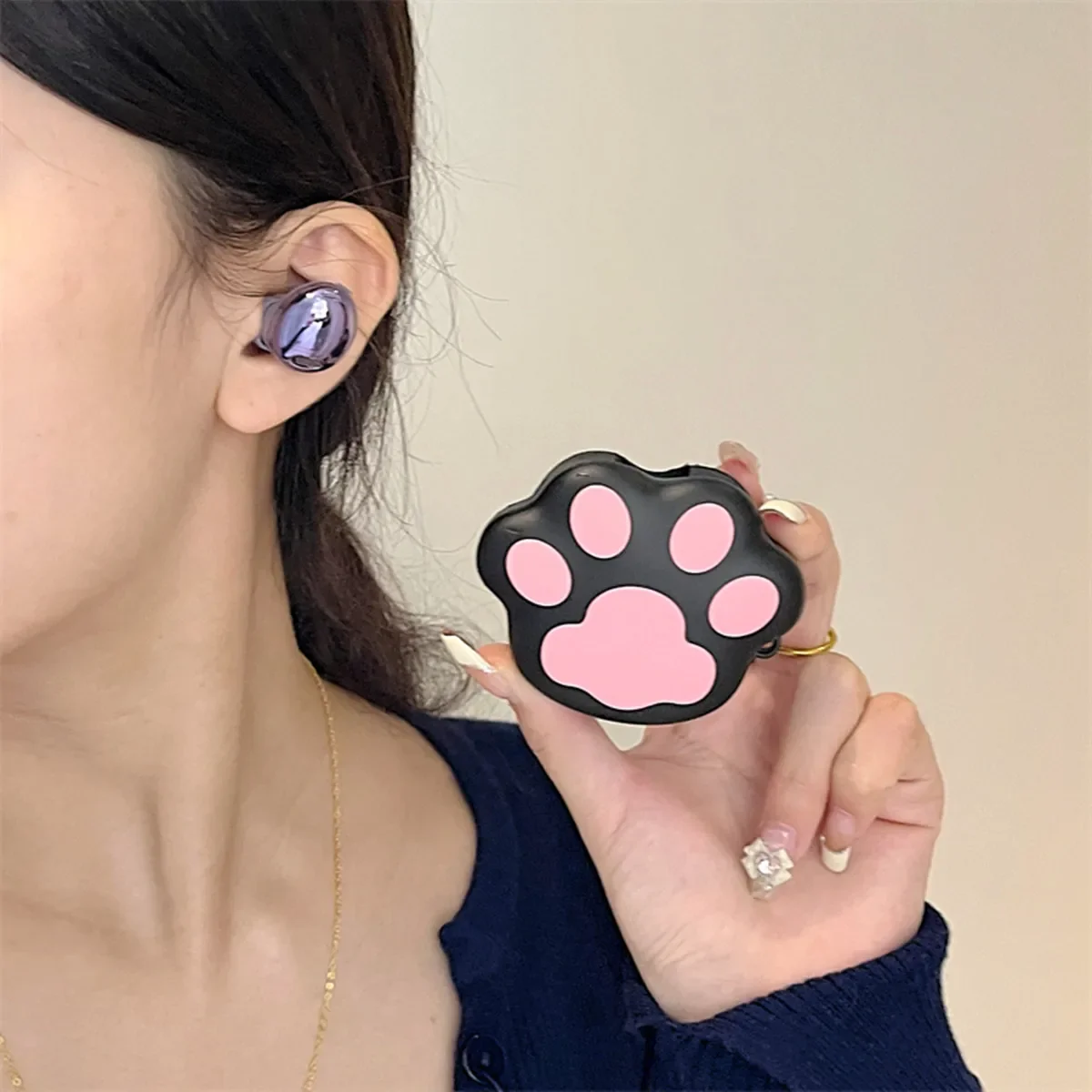 Per Samsung Galaxy Buds Fe/Buds 2 Pro/Buds Live/Buds Pro/Buds 2, Divertente Custodia Per Auricolari In Silicone Con Design A Zampa Di Gatto Carino Con