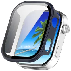 Tempered Glass Screen Protector & Hard PC Protective Bumper for Redmi Watch 6 (Blue)
