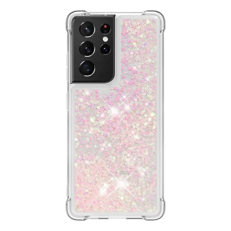 kawaii phone case samsung Quicksand Ốp Lưng Điện Thoại Samsung Galaxy S10 S20 S21 S22 Plus Dành Cho Samsung S20 FE S 22 S21 Cực lấp Lánh Chất Lỏng Bao Coque kawaii samsung phone cases Cases For Samsung