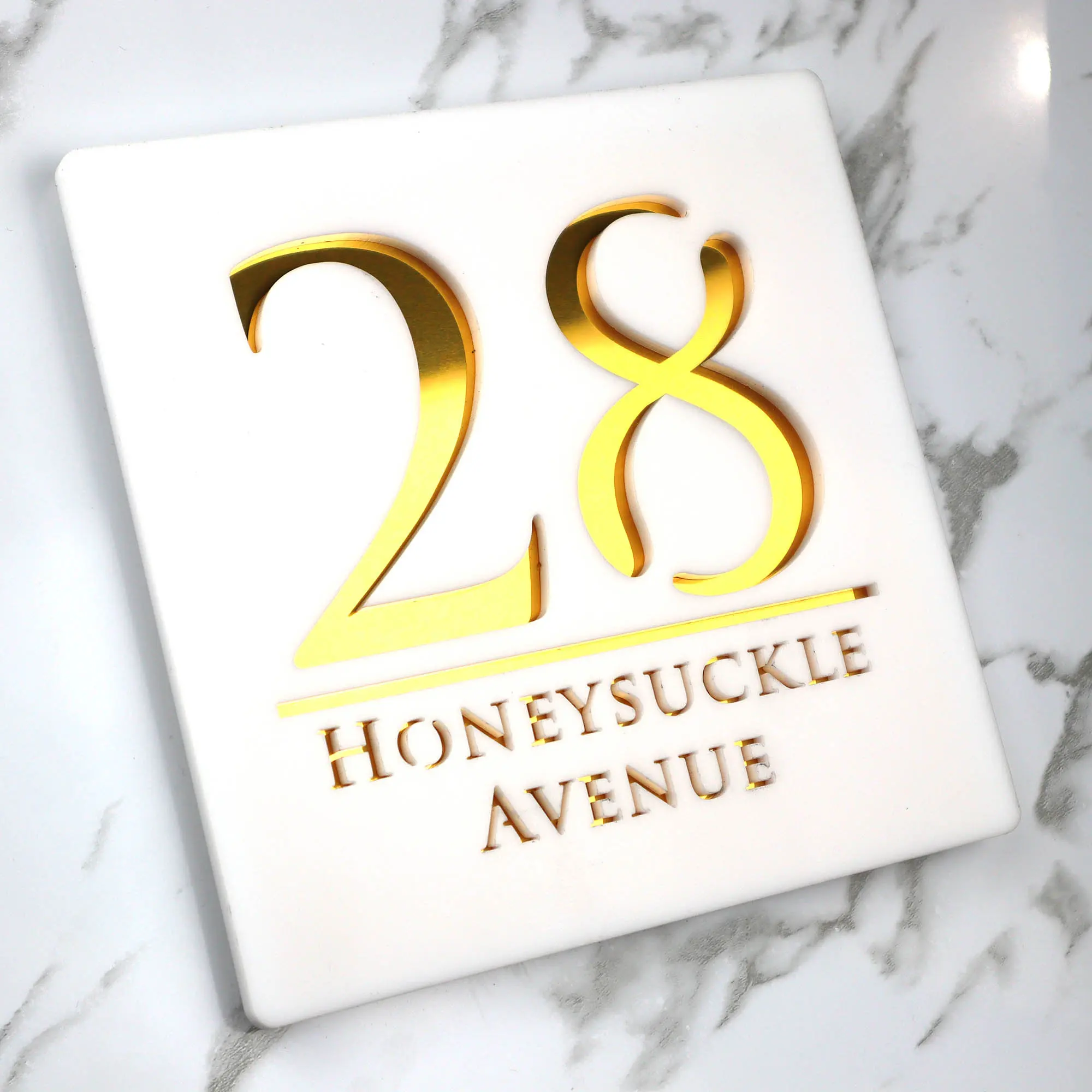 3D personalizado Acrílico Outdoor House Number, DIY