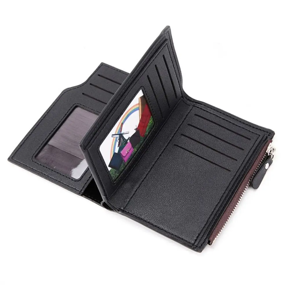 

Waterproof 2 Fold Purse Business Multi-position Leisure Men's Hand Bag Soft Contracted Card Wallet Male
