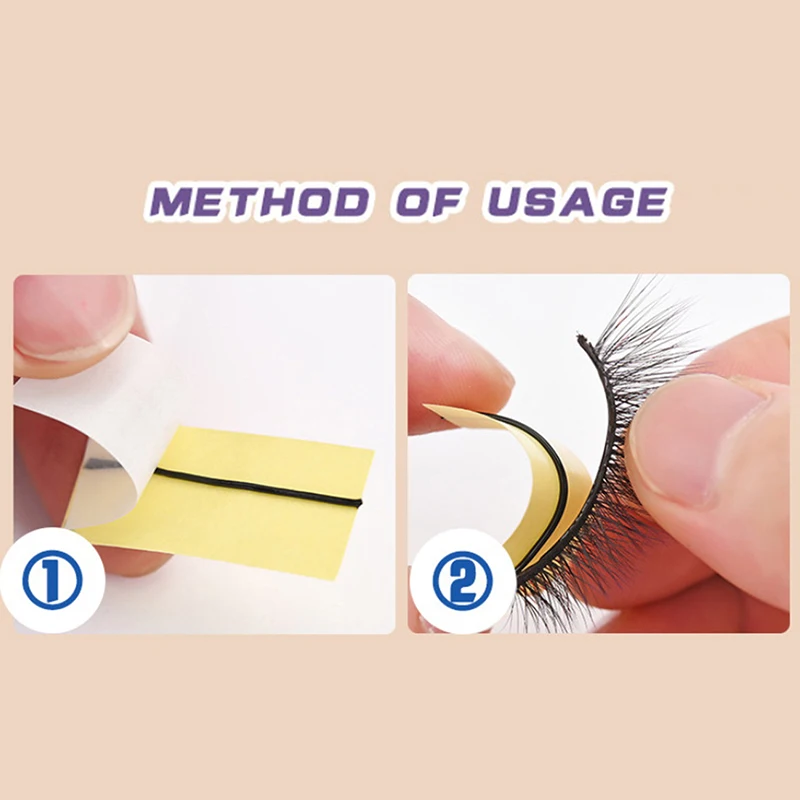 

10/20Pcs Box Reusable Self-Adhesive Glue-Free Eyelash Glue Strip Makeup Tools