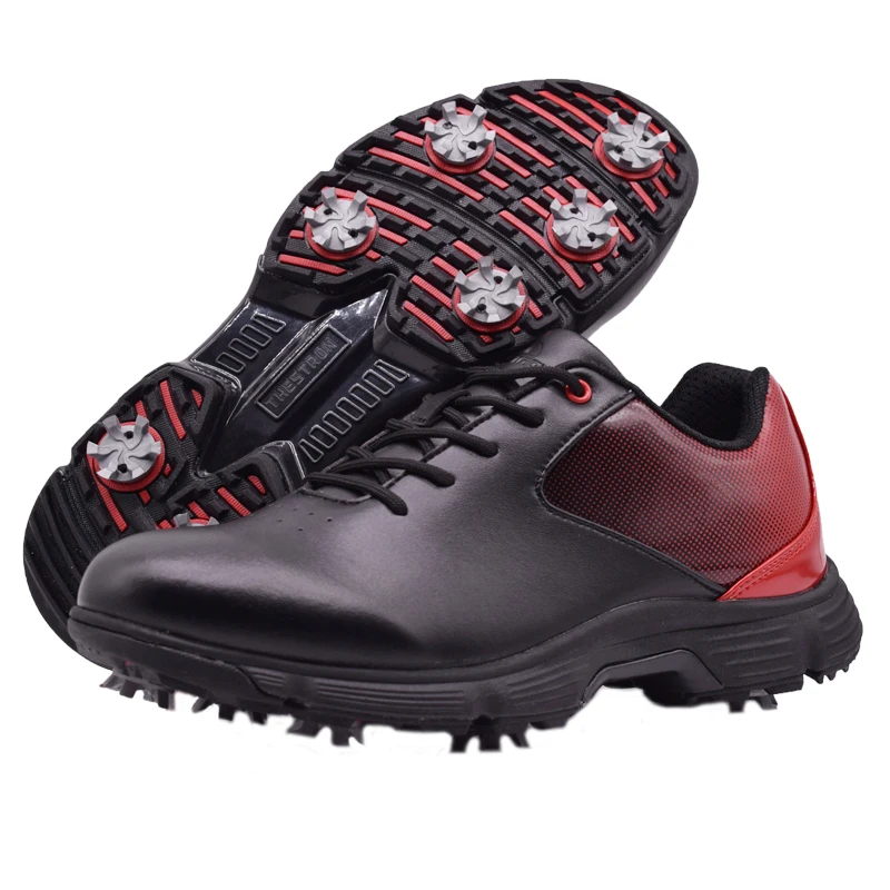 Golf Shoes Men Professional Golf Shoes Waterproof Spikes Black White Mens Trainers Big Size