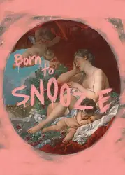 Epic Renaissance Wall Art Canvas - Vintage Pop Poster for Living Room or Bar Decor (Pink)