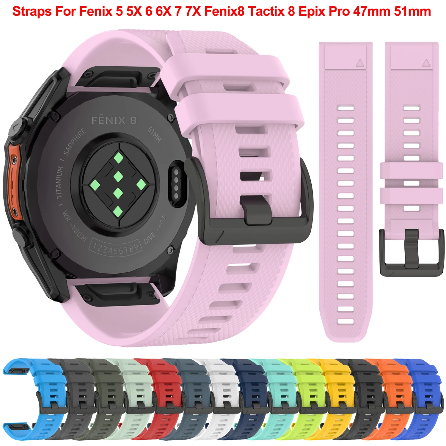 Premium QuickFit Silicone Watch Strap - Versatile Fit
