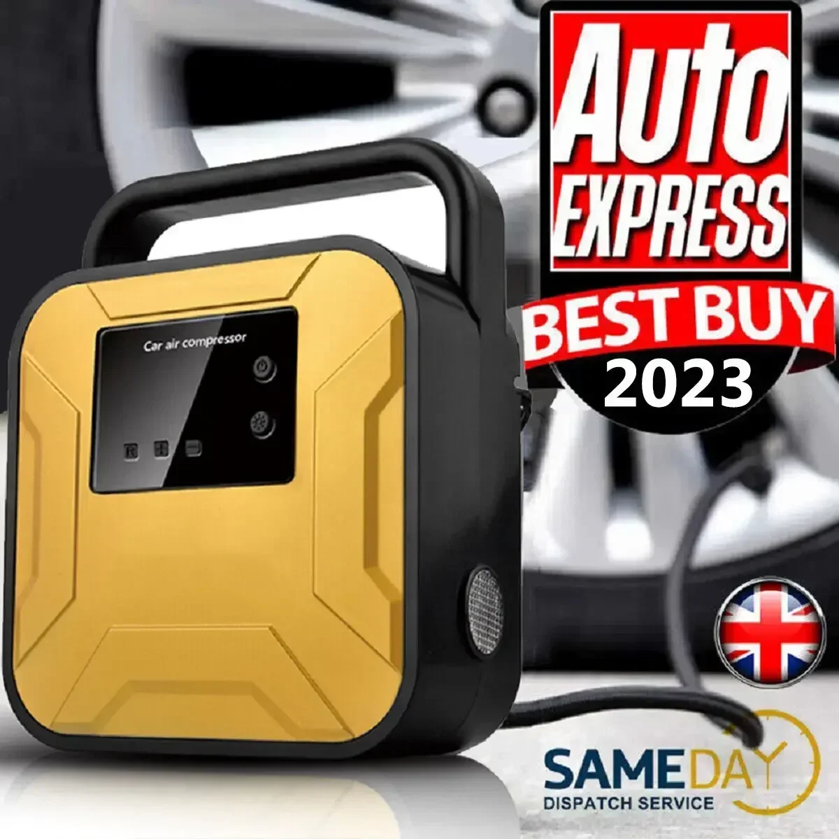 Portable 12V Car Tire Inflator with Digital Display