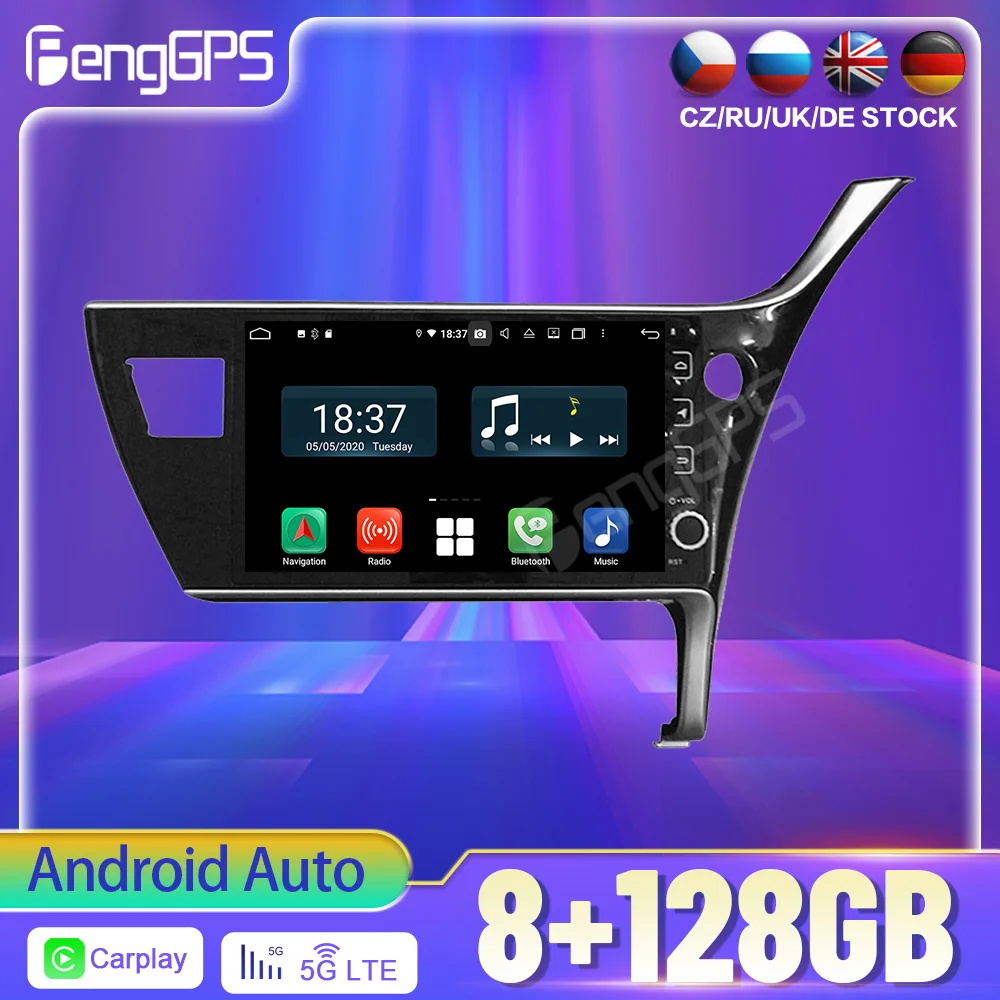

128G AndroidAuto PX6 DSP For TOYOTA Corolla 2016 Car DVD GPS Navigation Auto Radio Stereo Video Multifunction CarPlay HeadUnit