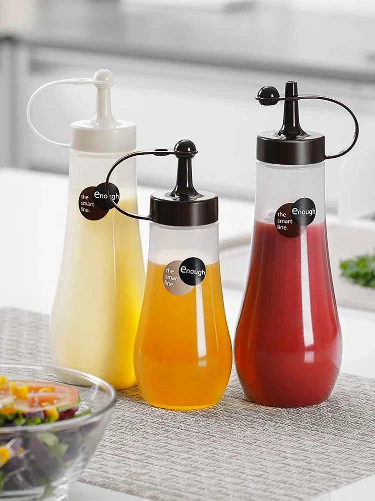 360ml Japanese honey dispensing bottle plastic portable pour squeeze bottle household jar squeeze honey kitchen tool