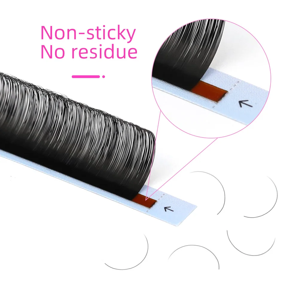AGUUD 12 Rows Korea Silk False Mink Eyelashes Extensions Natural Soft Individual Eyelash Russian Volume Eye Lash Cilios