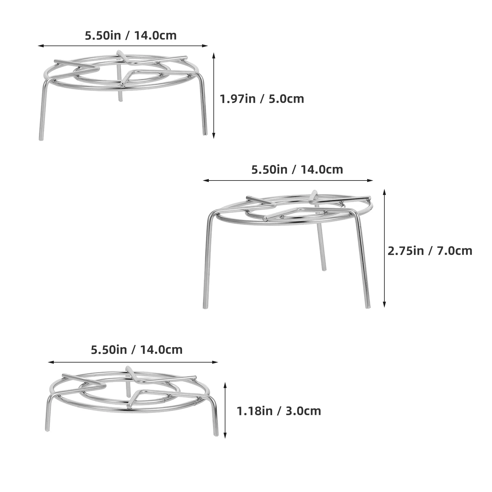 3PCS Air Fryer Racks Steamer Rack Canning Rack Electric Pressure Cooker Cooking Stand Stainless Steel Steaming for P