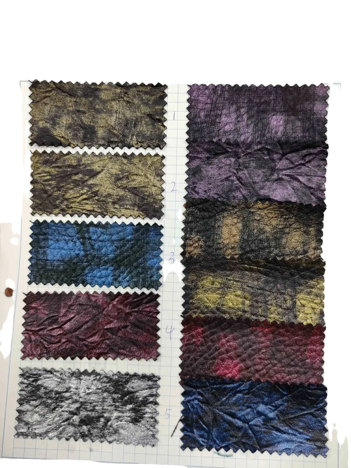 New Colorful Treebark Printed Embossed Leather Fabric Handbag Decorative Material Bag Making Shoe Material Leather