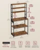 VASAGLE Bakers Rack with Power Outlet, 31.5 Inches Coffee Bar for Kitchen with Storage, 6-Tier Kitchen Shelves with 6 Hooks 3