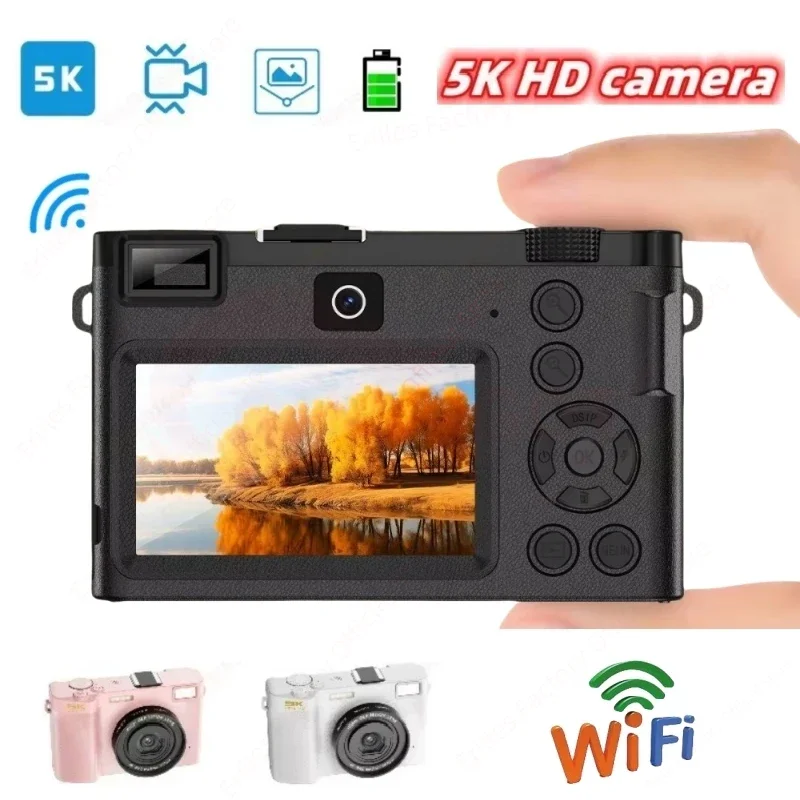 Digital Camera WIFI 5K Full HD 64MP AP Remote Control Sport Digital Camcorders Dual Lens 18X Zoom Taking Photo with 3 IPS Screen