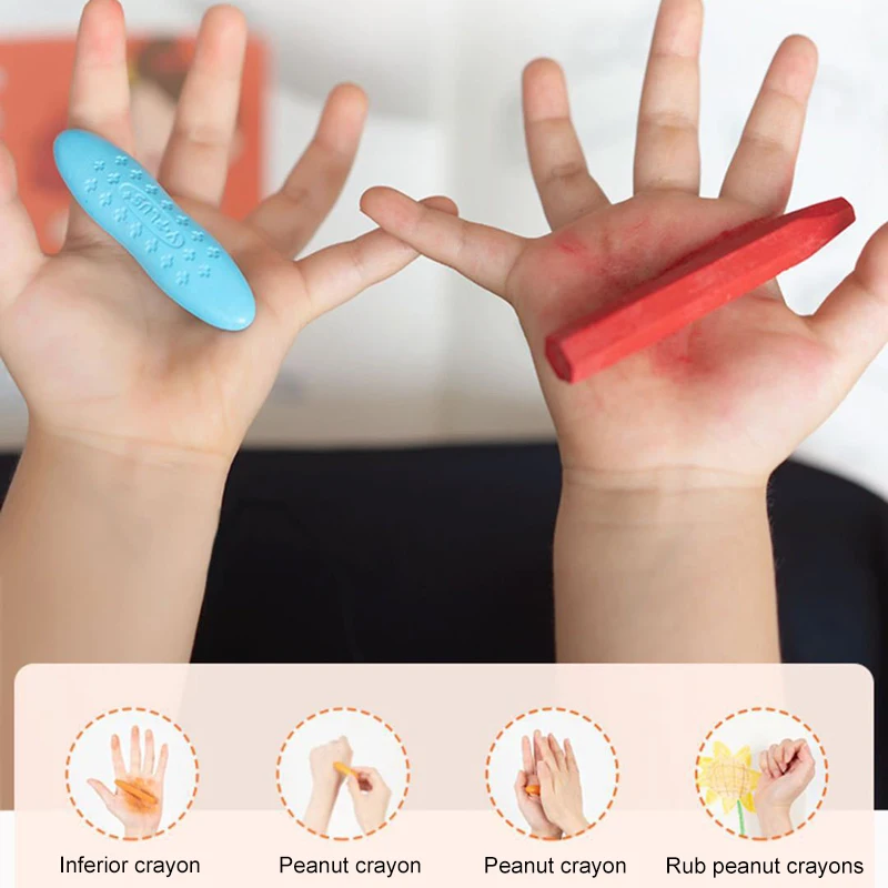 Non-toxic children's safety color Crayon baby 3D finger art Supplies  kindergarten Easy to erase educational kid stationery - AliExpress