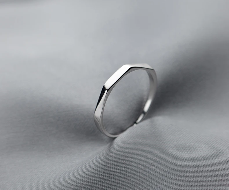 2022 New Trend 925 Sterling Silver Adjustable Rings For Women Vintage  Simple Geometric Multi-Section Ring Womens Party Gifts