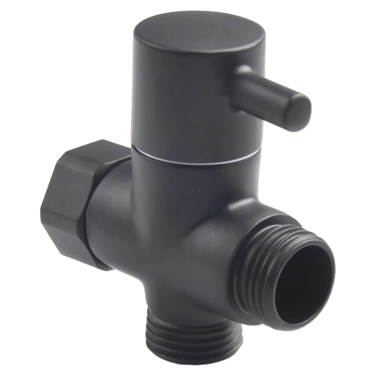 

T Adapter Diverter Valve 1/2in Female 1/2in Male For Shower Head Solid Metal Handle Brand New Excellent Service Life