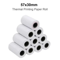 5 Rolls 5.5 Meter Length Thermal Paper Rolls 57x30mm Printing Paper Thermal Receipt Paper Rolls for Handheld POS Machine