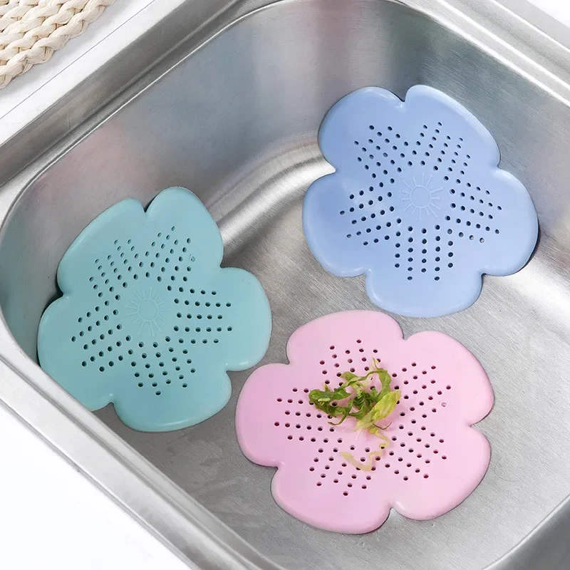 

4 Colors Sewer Outfall Strainer Kitchen Sink Filter PVC Drain Hair Catcher Cover Bath Kitchen Gadgets Accessories
