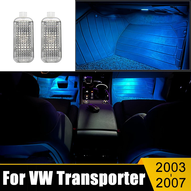 

LED Car Footwell Lamp Atmosphere Lights For Volkswagen VW Transporter 2003 2004 2005 2006 2007 Interior Decoration Accessories