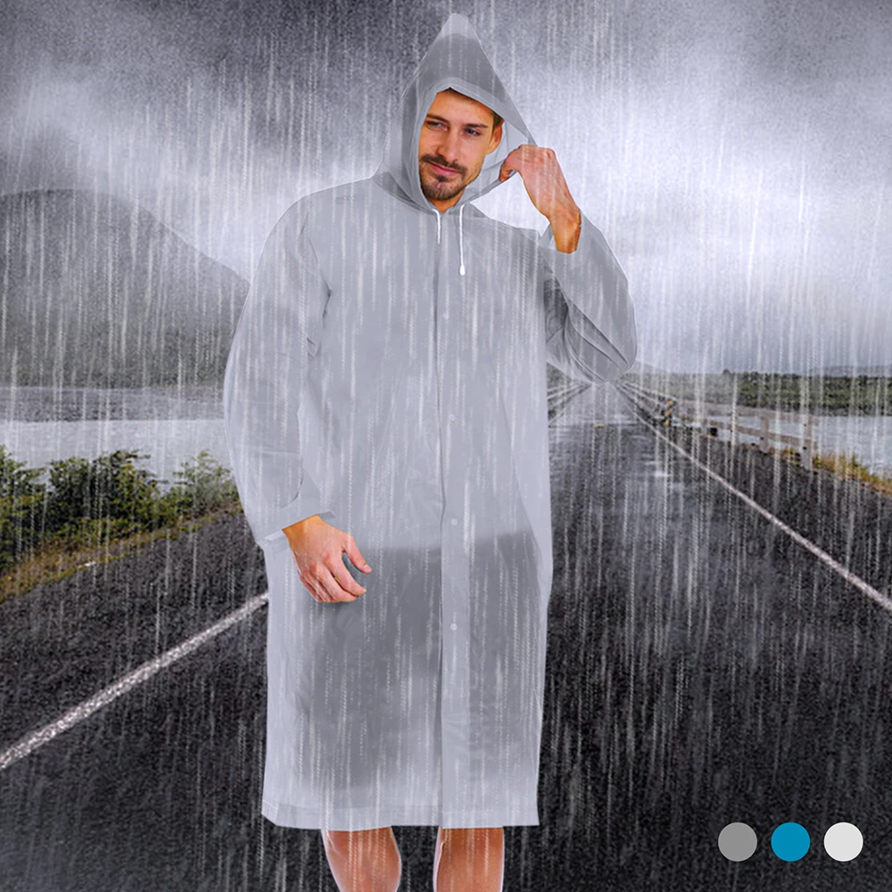 Description Picture 4 of itemPortable Ultralight Rain Poncho Waterproof Rain Coat Men Women Cycling Rain Cover Hooded Raincoat for Hiking Fishing Camping