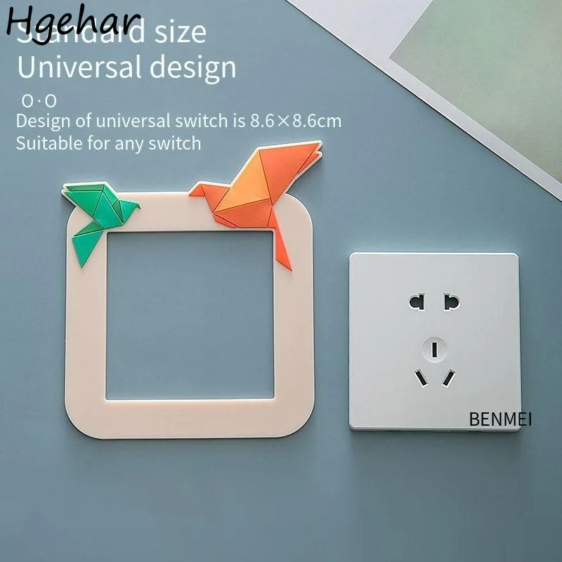 Paper Crane Switch Covers Silicone Simple Fashion Wall Decoration Soft Socket Cover Household Durable Designed Universal Daily