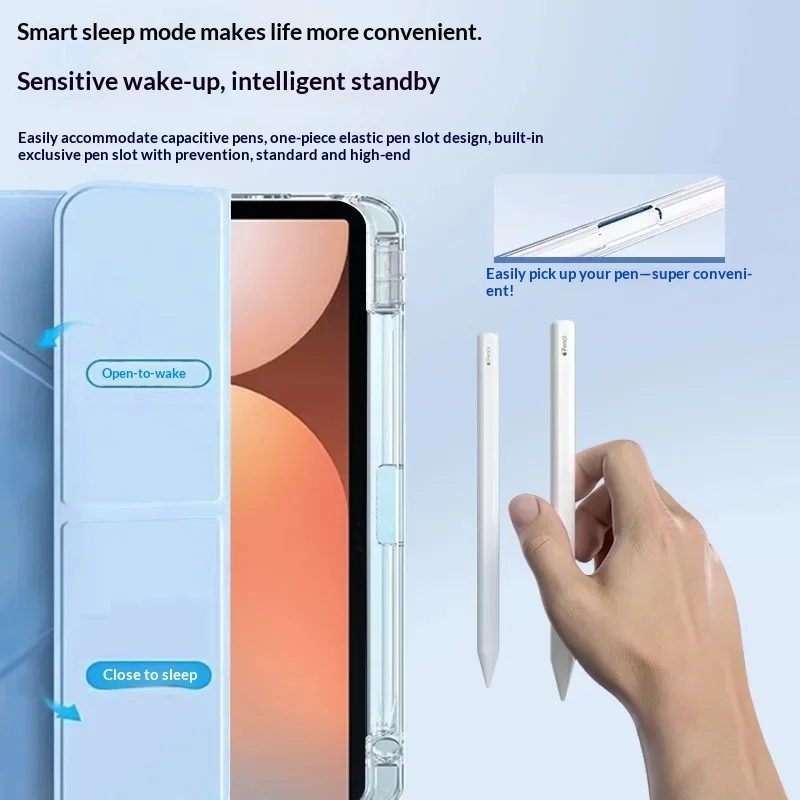 Enhanced Tablet Case with Pencil Slot and Trifold Stand