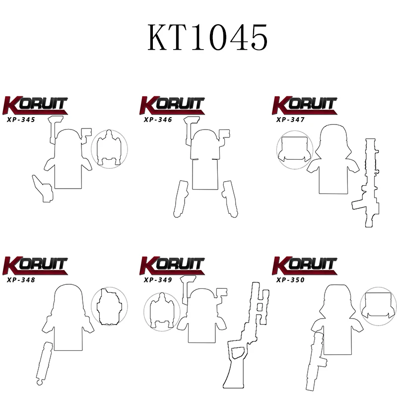 

KT1045 Science fiction anime characters soldier weapons multiple assembly mini building blocks children happy puzzle toys gifts