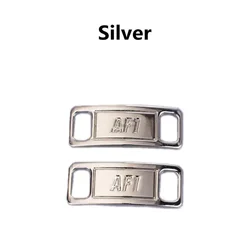 Diamond Shoe Charms Fashion Laces Buckle - Premium Metal Shoelace Decorations (Silver)