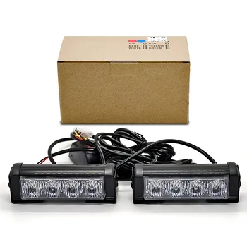 Retrofit per auto da 4 LED a due luci a 8 LED, flash decorativo a rete centrale, avvertimento, stroboscopico, strisce luminose