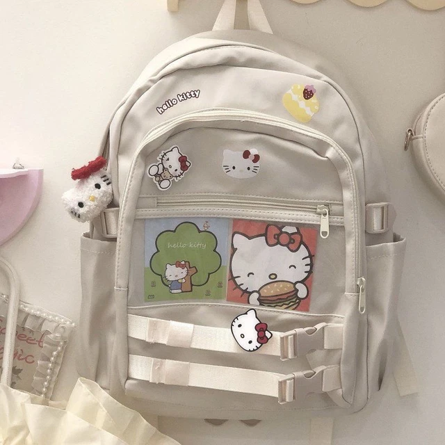 Hello Kitty Sanrio Light Pink Cute School Backpack