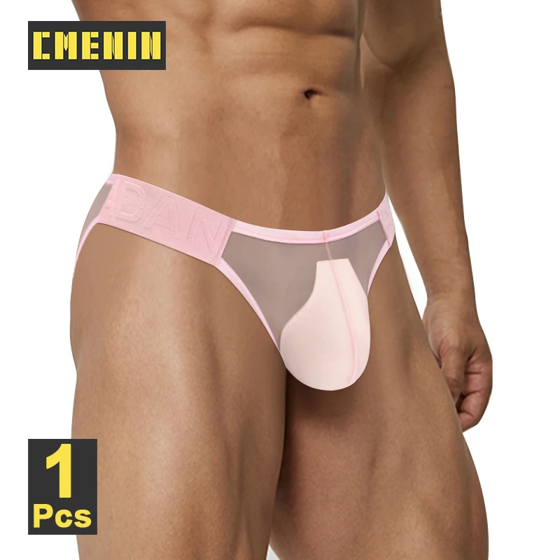 Men Briefs CMENIN Men Bikini Briefs Man Underpants Slip Transparent Mesh Underwear Male Cuecas Men's Panties Ultra-thin Gays Sports Briefs